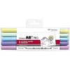 Image de Tombow ABTP-5P-2 Marqueur à base d'alcool ABT PRO à deux pointes, set de 5 pièces, Pastel Colors