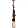 Image de Näve Suspension Vintage avec corde en chanvre - noire