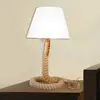 Image de Näve Rope - lampe à poser en tissu avec pied en corde