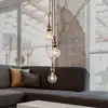 Image de Näve Suspension Ontario, câble de chanvre, à 3 lampes