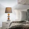 Image de Näve Lampe à poser Araga, grise/chromée/bois