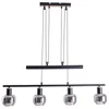 Image de Suspension « Fumoso » à 4 ampoules - Noir - 7090422 (9829631945)