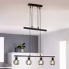 Image de Näve Suspension linéaire Fumoso 4 lampes noir/gris fumé
