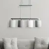Image de Näve Suspension Tilde abat-jour textile 4 l, gris/blanc