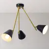 Image de Näve Plafonnier Triton noir et doré, à trois lampes