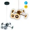 Image de Näve Suspension LED Discus noire, à six lampes