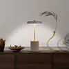 Image de Näve Lampe de table LED Seta, batterie, ciment, gris