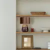 Image de Näve Lampe à poser Bronco, tabac, céramique/simili cuir, hauteur 39 cm