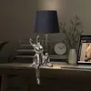 Image de Näve Lampe à poser Helge, argent, céramique/tissu, hauteur 45 cm