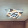 Image de Näve Plafonnier LED Liora, blanc, métal, longueur 46 cm, CCT, 3D