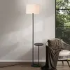 Image de Näve Lampe sur pied Tordis, noir/blanc, textile, hauteur 157 cm Tablette