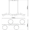 Image de Näve Suspension LED Tessa noir/beige 110cm Touchdim CCT à 4 lampes.