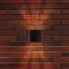 Image de Näve Applique d'extérieur LED ALECTO, noir, hauteur 10 cm, IP54 up/down
