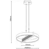 Image de Näve Suspension LED Yvaris, argent, CCT, télécommande