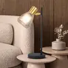 Image de Näve Lampe à poser Lindita, verre, gris fumé, E14, orientable