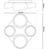 Image de Näve Plafonnier LED Eliora, à 4 lampes, blanc, CCT, télécommande