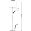 Image de Näve Lampadaire Filomena, marron/argent, textile, bras de lecture, E27, E14