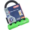 Image de ABUS Antivol à arceau Ultra 410 + support d'antivol SH34 - Antivol vélo à arceau rond - Niveau de sécurité 8 - Noir/vert -140 mm de hauteur d'arceau