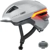 Image de ABUS Casque Vélo HYP-E - Casque avec Feu Avant, Taille M, Argent