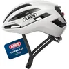 Image de ABUS Casque Gravel Taipan LED - Casque de vélo avec éclairage pour Le Gravel - léger, Polyvalent et Bien ventilé - avec Support pour Lunettes - pour Adolescents, Femmes et Hommes - Taille S, Blanc