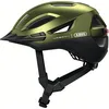 Image de ABUS Casque urbain Urban-I 4.0 ACE - Casque de vélo avec feu arrière rechargeable, 4 modes d'éclairage, visière, et fermeture magnétique - pour adolescents, femmes et hommes - taille S, vert