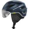 Image de ABUS Casque de ville Pedelec 2.0 ACE - casque de vélo avec feu arrière, visière, bonnet de pluie, protection des oreilles - pour hommes et femmes