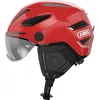 Image de ABUS Casque de ville Pedelec 2.0 ACE - casque de vélo avec feu arrière, visière, bonnet de pluie, protection des oreilles - pour hommes et femmes