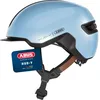 Image de ABUS Urban Helm HUD-Y à LED arrière magnétique rechargeable & fermeture magnétique - Casque de vélo cool pour usage quotidien - pour hommes et femmes - Bleu, taille S