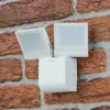 Image de Applique d'extérieur LED theLeda S17-100L de Theben, blanc, à 2 lampes.