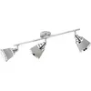 Image de WOFI Zoom Spot de plafond avec abat-jours en tissu gris   3 spots orientables E14   Éclairage de plafond pour intérieur