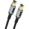 Image de OEHLBACH Stream Primus - State of The Art - Câble réseau CAT 8.1 haut de gamme - 40 Gbits RJ45 - Triple blindage - Gaine en tissu torsadée - Cuivre SPOFC - 50 cm