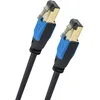 Image de Oehlbach Giga Stream Câble réseau Cat 8.1 Streaming 40 Gbit/s RJ45 triple blindage TPE Gaine Twisted Pair - Cuivre OFC sans oxygène (streaming, jeux, Home Network) - Noir - 15 m