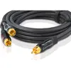 Image de Oehlbach BOOOM 200 - Câble de subwoofer Y-Cinch (2 x Cinch à 1 x Cinch) - Reproduction puissante des Basses et Blindage Efficace - 2 m - Anthracite
