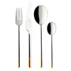Image de Villeroy & Boch - Ella ménagère 24 pièces, couverts exclusifs en acier inoxydable avec application de feuilles d'or pour 6 personnes, partiellement doré, adapté au lave-vaisselle