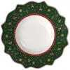Image de Villeroy & Boch 14-8585-2701 Assiette Creuse Verte Toy’S delight Arts de la Table de Noël, Porcelaine, vert, , 26.5 x 26.8 x 14 cm