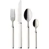 Image de Villeroy & Boch Play! White Pearl Couverts de table pour 6 personnes, 24 pièces, Inox, Manche en plastique blanc