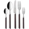 Image de Villeroy & Boch Play! Chocolate Brown Couverts de table pour 6 personnes, 30 pièces, Inox, Manche en plastique brun