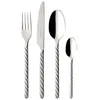 Image de Villeroy & Boch   Montauk Couverts De Table 24 Pièces 6 Personnes, Garanti Lave-Vaisselle, Ensemble Couvert, Set De Couverts De Table, Acier Inoxydable