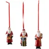 Image de Villeroy & Boch - Nostalgic Ornaments Ornements Père Noël, 3 pièces, Ensemble de suspensions décoratives en Porcelaine Dure, Multicolore, 8 x 3,5 cm 14-8331-6687 Blanc