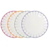 Image de Villeroy & Boch Lot de 4 assiettes plates Fleur Couleur 27 cm Assiettes en porcelaine pour plats principaux Grandes assiettes empilables Passe au lave-vaisselle et au micro-ondes Porcelaine de qualité