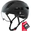 Image de ALPINA Unisexe - Adultes, Soho Visor Casque de vélo, Black Matt, 51-56 cm
