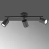 Image de FISCHER & HONSEL Plafonnier à spots Vano noir à 3 lampes, allongé
