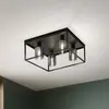 Image de FISCHER & HONSEL Plafonnier Iska avec cadre, à quatre lampes
