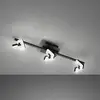 Image de FISCHER & HONSEL Plafonnier LED Ray, 60 cm, à 3 lampes, noir, métal