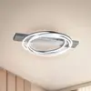 Image de FISCHER & HONSEL Plafonnier LED Kiku, longueur 76 cm, couleur aluminium, métal