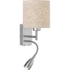 Image de Kleine Fischer & Honsel Dreamer Applique murale ronde avec abat-jour en tissu Crème