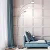 Image de FISCHER & HONSEL Lampe sur pied LED Dent, nickel/chrome, 225 cm, métal, CCT à 5 lampes.