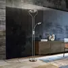 Image de FISCHER & HONSEL Lampe sur pied LED Davos, couleur nickel, hauteur 180 cm, à 2 lampes, CCT