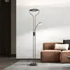 Image de FISCHER & HONSEL Lampe sur pied LED Davos, noir, hauteur 180 cm, à 2 lampes, CCT