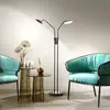 Image de FISCHER & HONSEL Lampe sur pied LED Tallri noir Hauteur 135 cm à 2 lampes CCT Touchdim